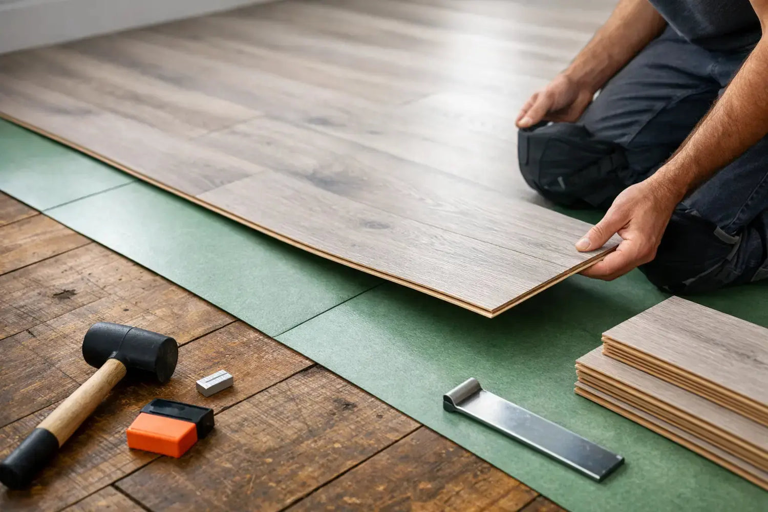 Laminaat leggen op houten vloer zonder problemen