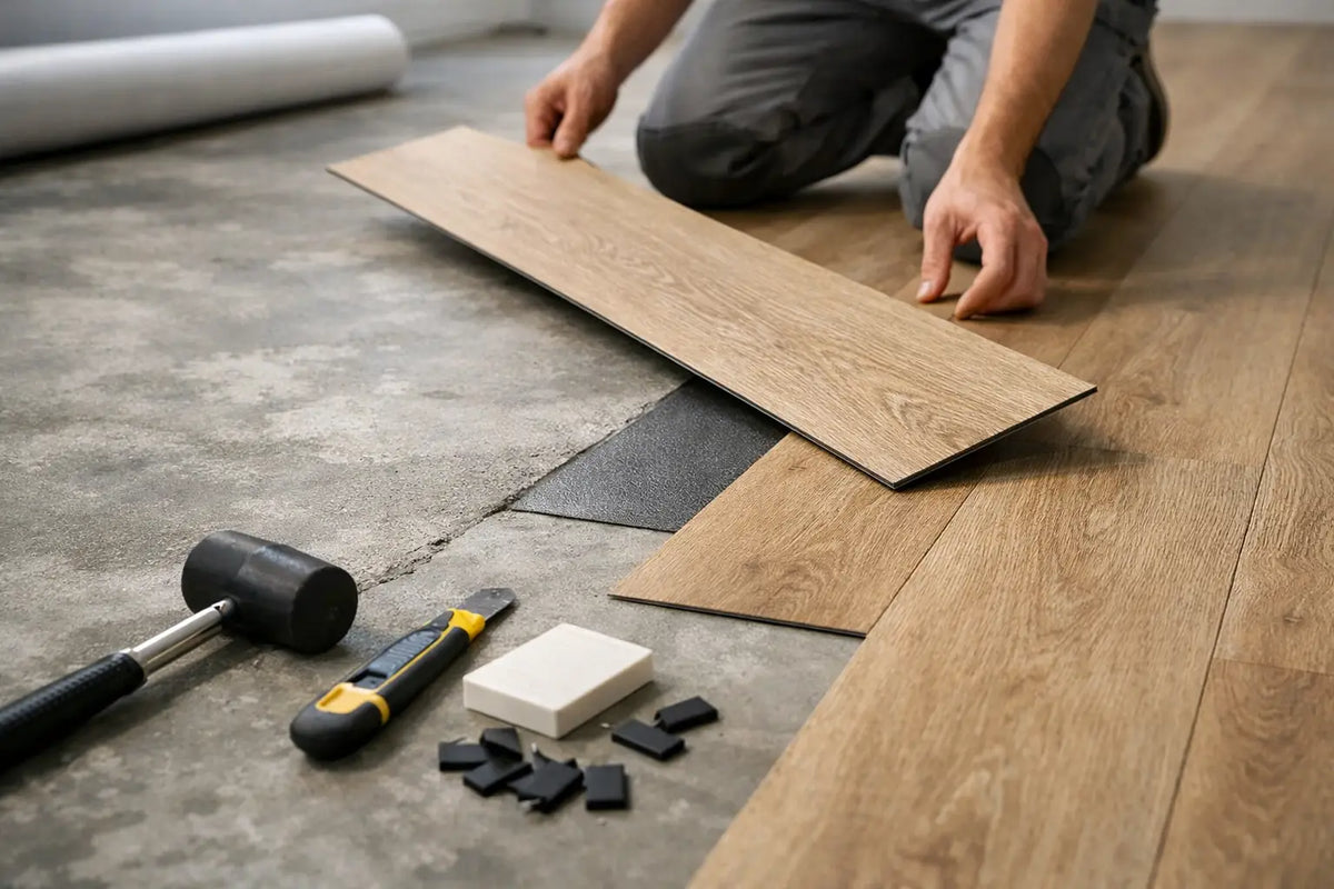 Plak PVC leggen op beton zonder problemen