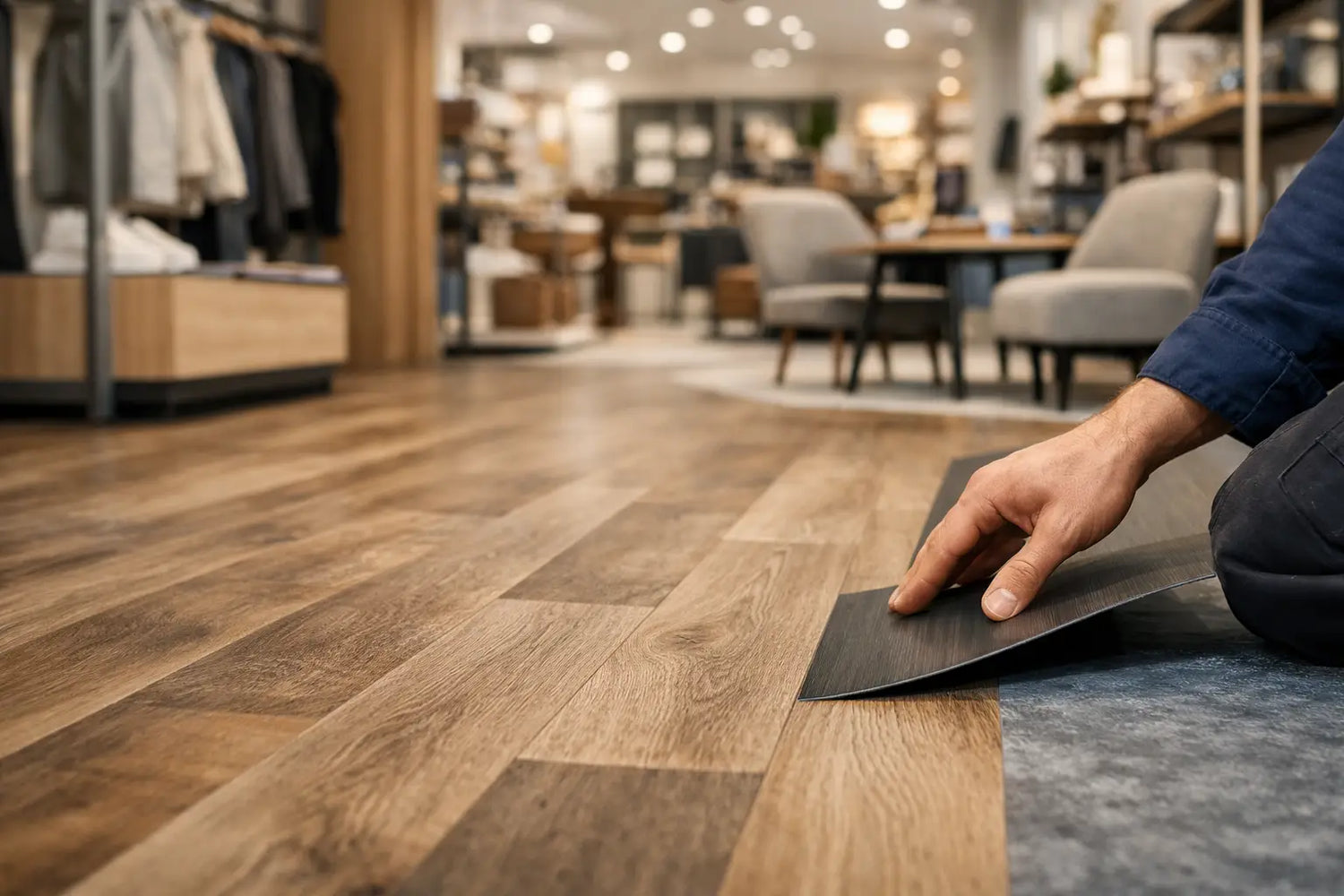 Plak PVC voor winkelvloer: slim of niet?
