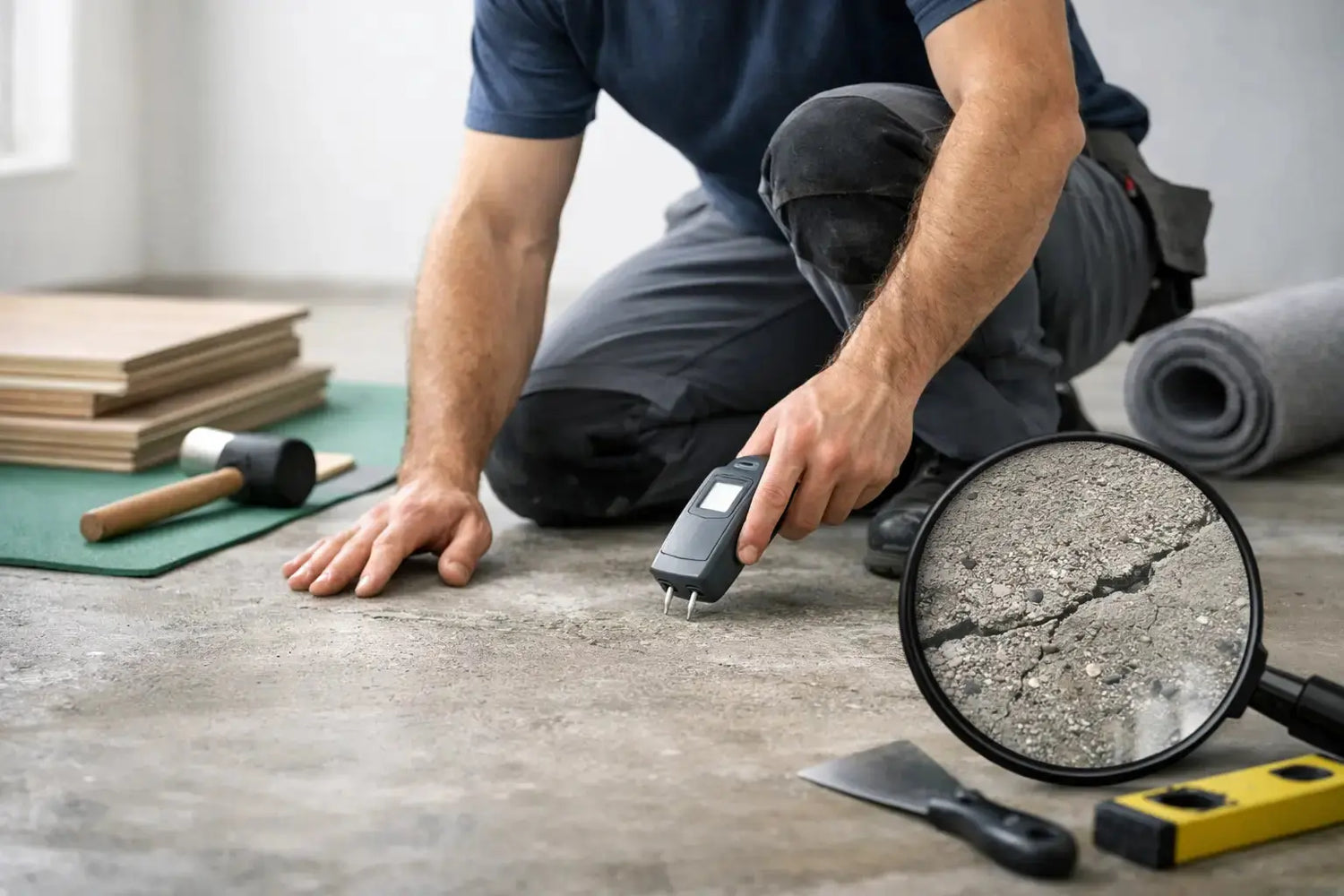 Ondergrond testen voor vloerinstallatie