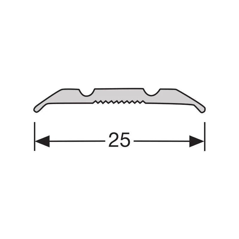 Dilatatieprofiel zelfkl. 25 mm alu zilver