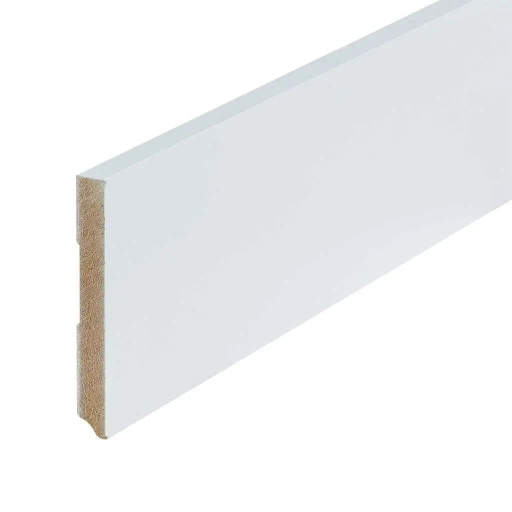 Wit gelakte plint Strak RAL 9010 120x15x2400 mm