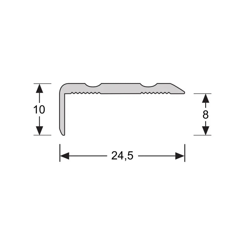 Hoeklijnprofiel zelfklevend 10 mm Zwart, 3 meter