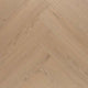 Bovenaanzicht van Pure Visgraat Beige Plak PVC in visgraat houtpatroon