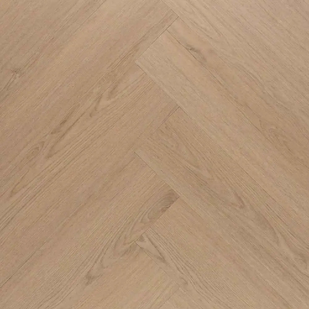 Staal - Pure Visgraat Beige Plak PVC - Staal / Sample