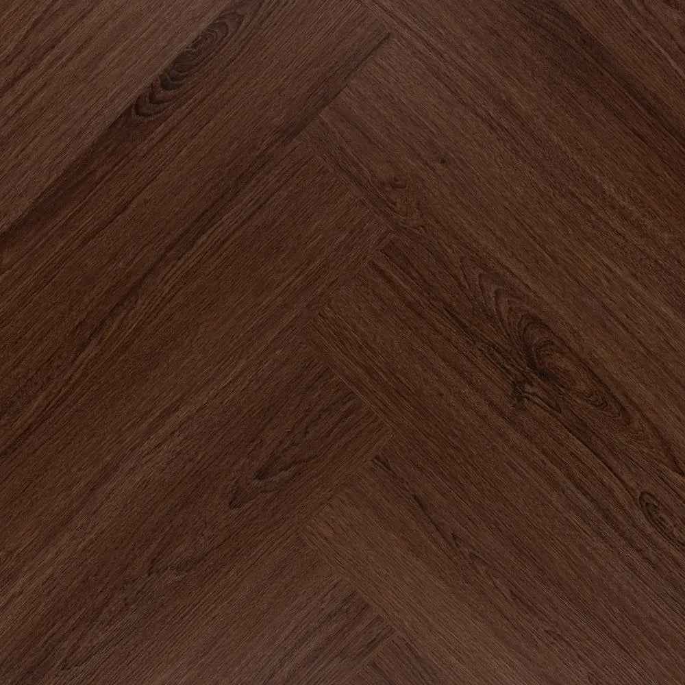 Staal - Pure Visgraat Brown Plak PVC - Staal / Sample