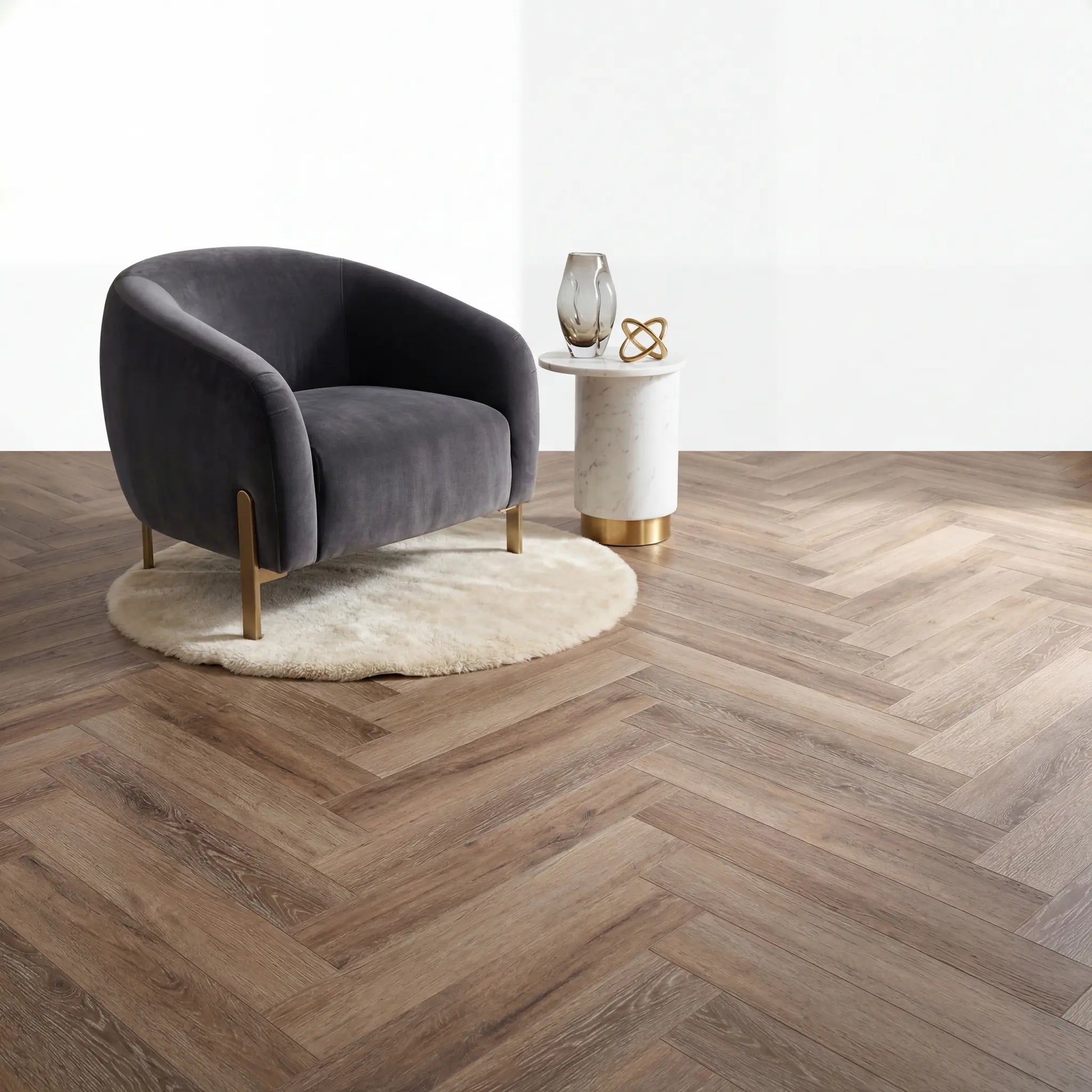 Lux Tenebrae Chevron Dark Oak Plak PVC yarenza