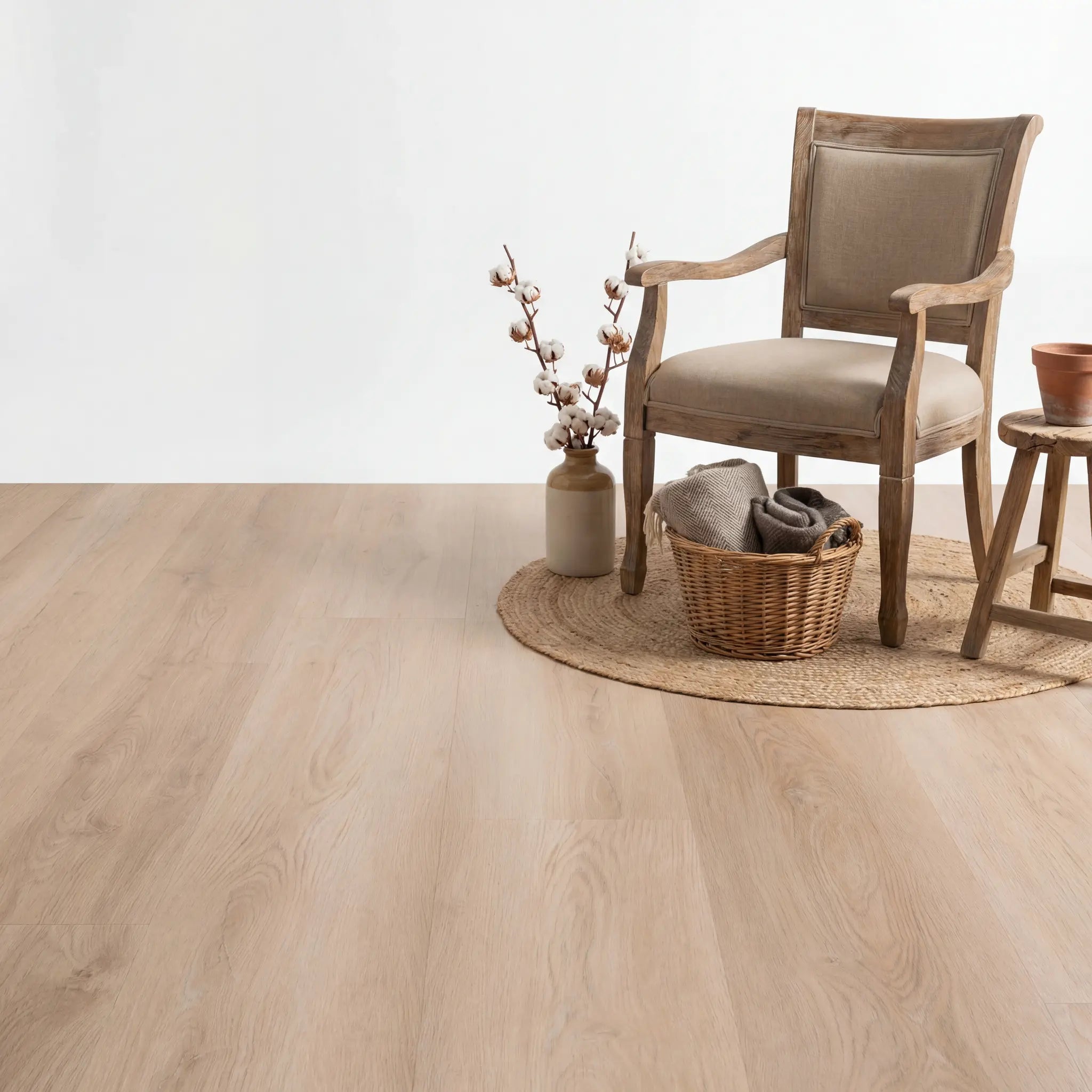 Madera Rechte Plank White Wash Smoky Plak PVC Vloerenbeer