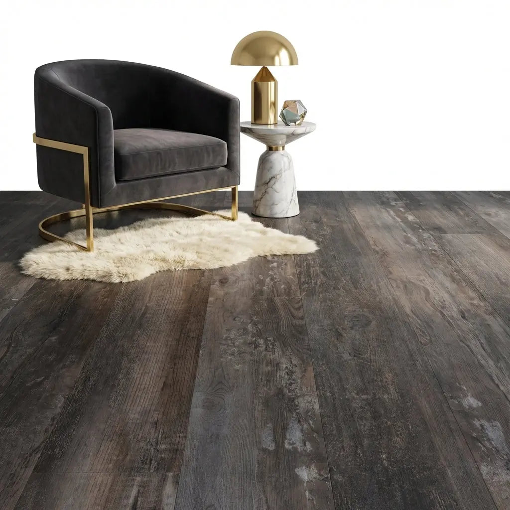 Lux Tenebrae Rechte Plank Charred Black Oak Plak PVC yarenza