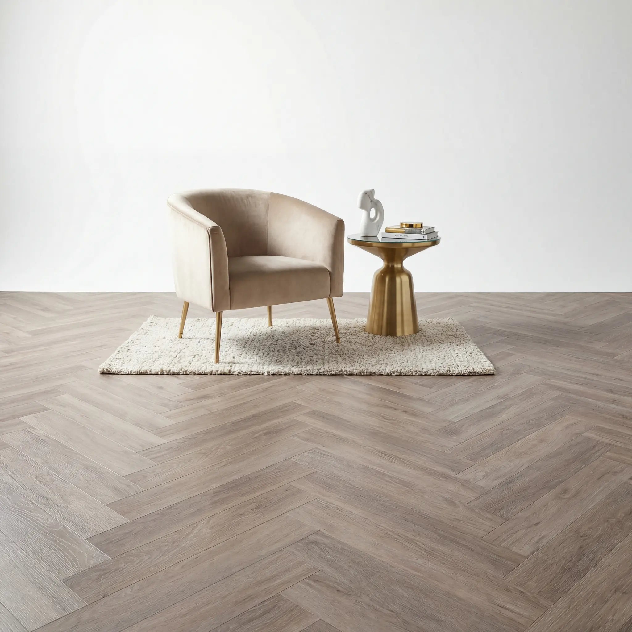 Lux Tenebrae Visgraat Smoky Oak Plak PVC yarenza