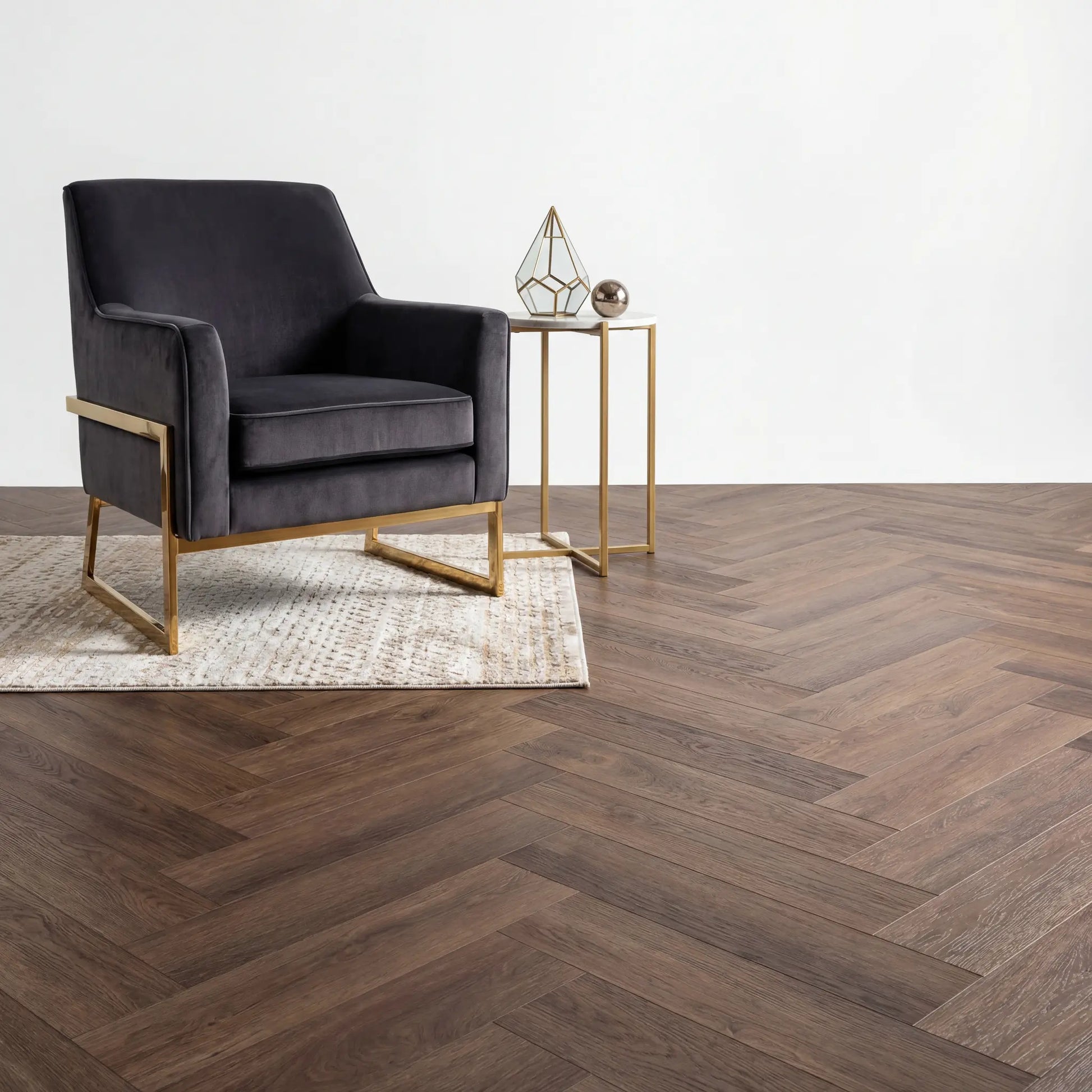 Altessa Visgraat Brown Plak PVC yarenza