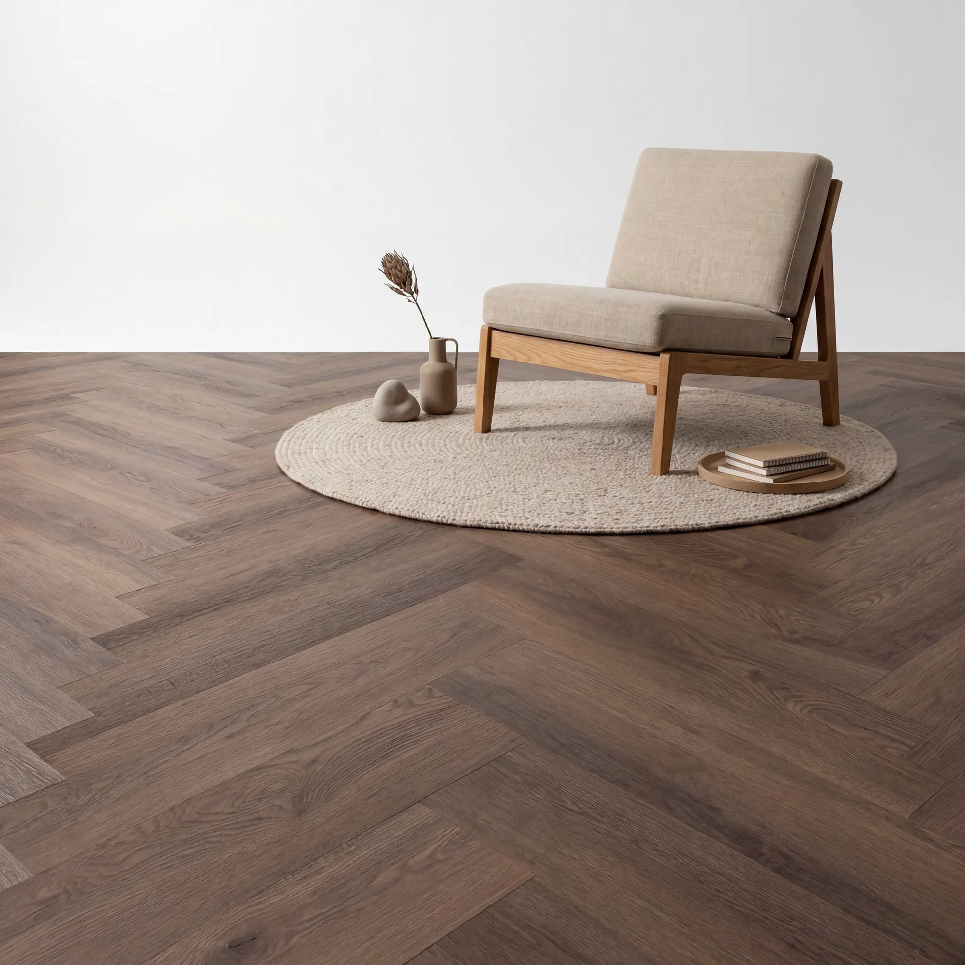 Altessa Visgraat Brown Plak PVC yarenza