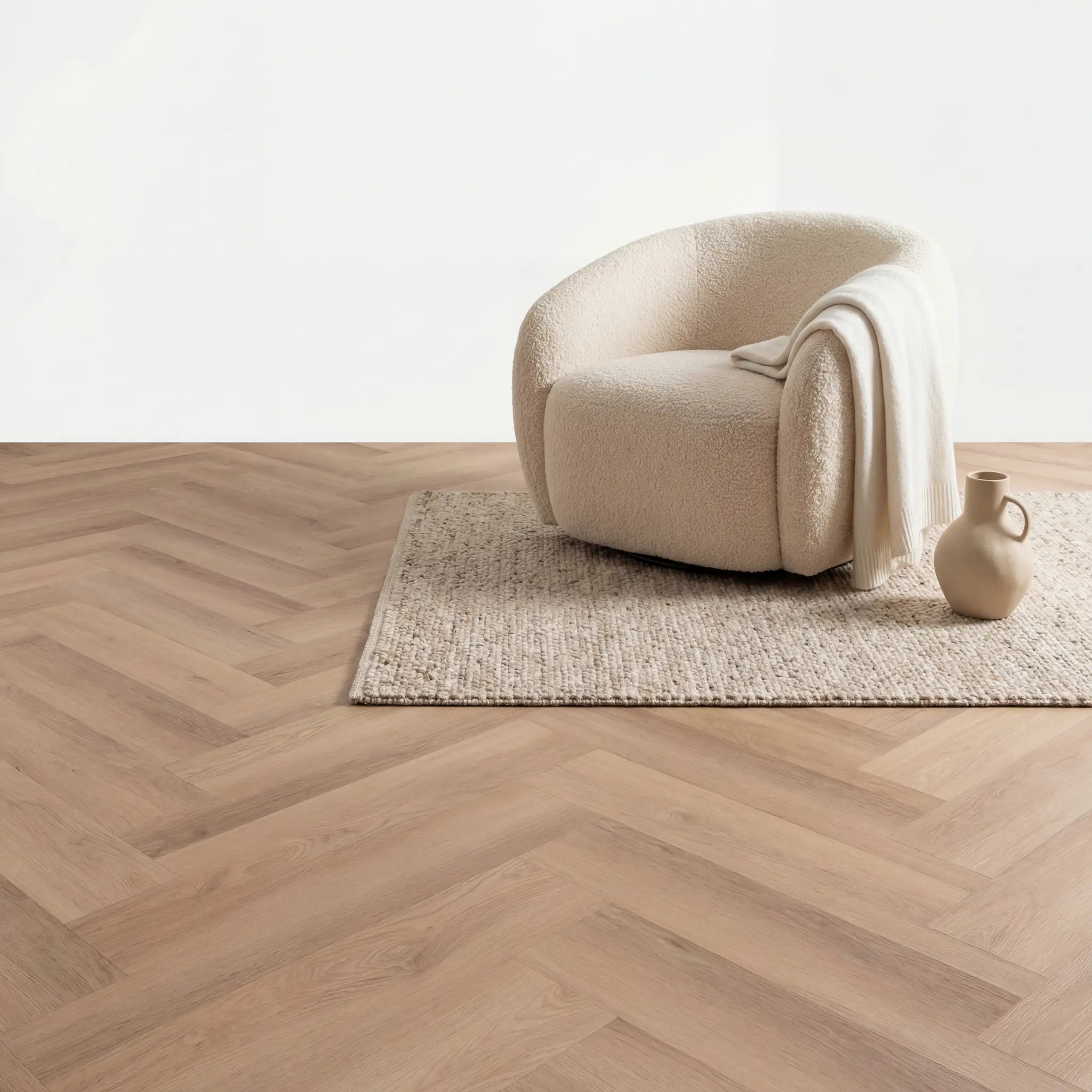 Altessa Visgraat White Wash Smoky Plak PVC yarenza