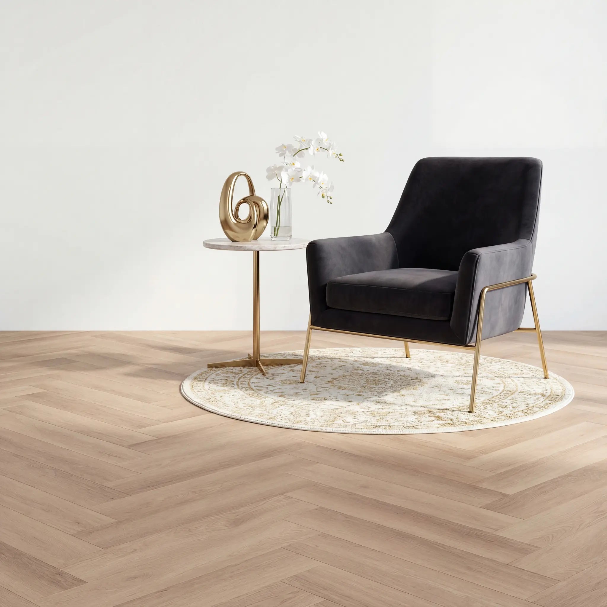 Altessa Visgraat White Wash Smoky Plak PVC yarenza