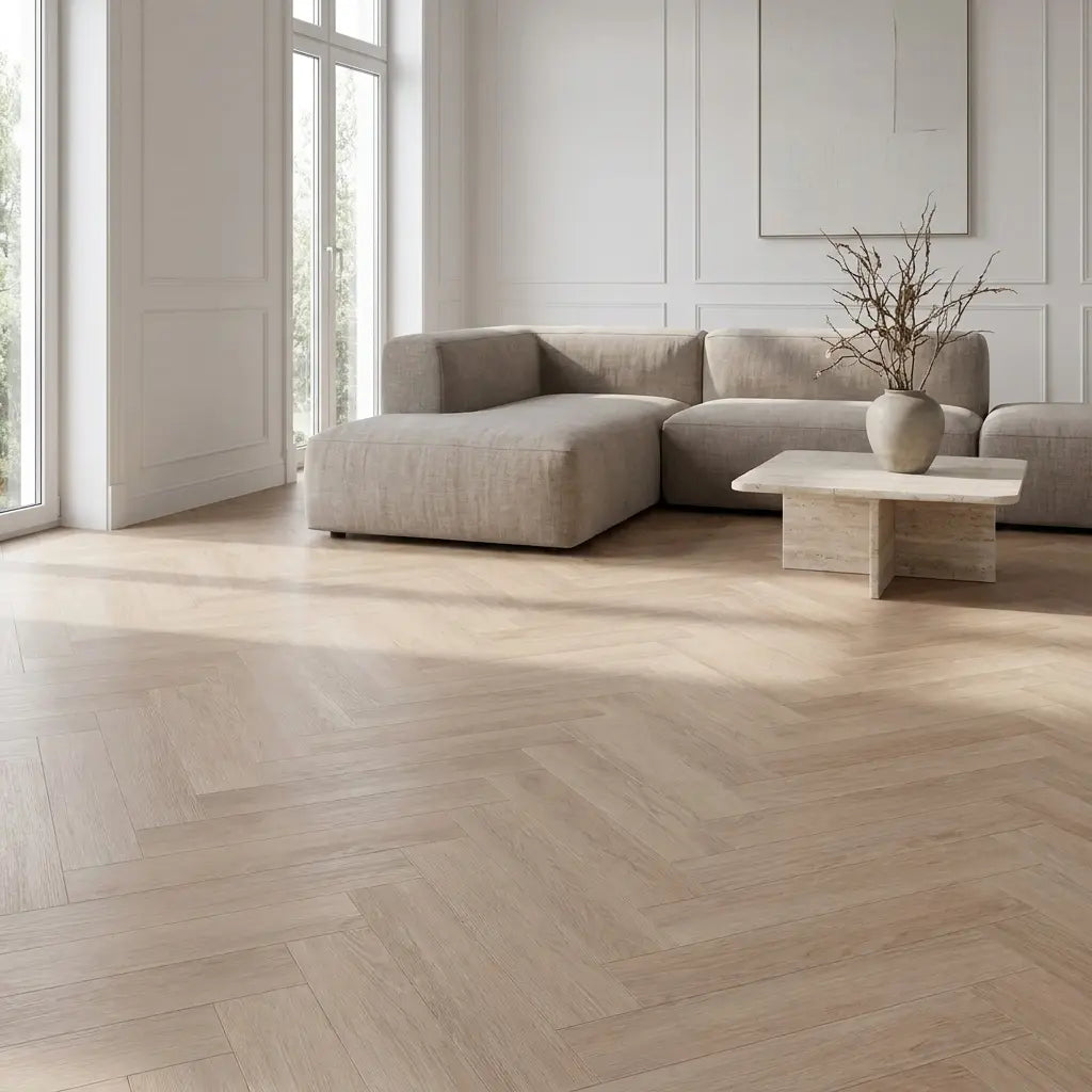 Dunea Visgraat Beige Oak Klik PVC Yarenza
