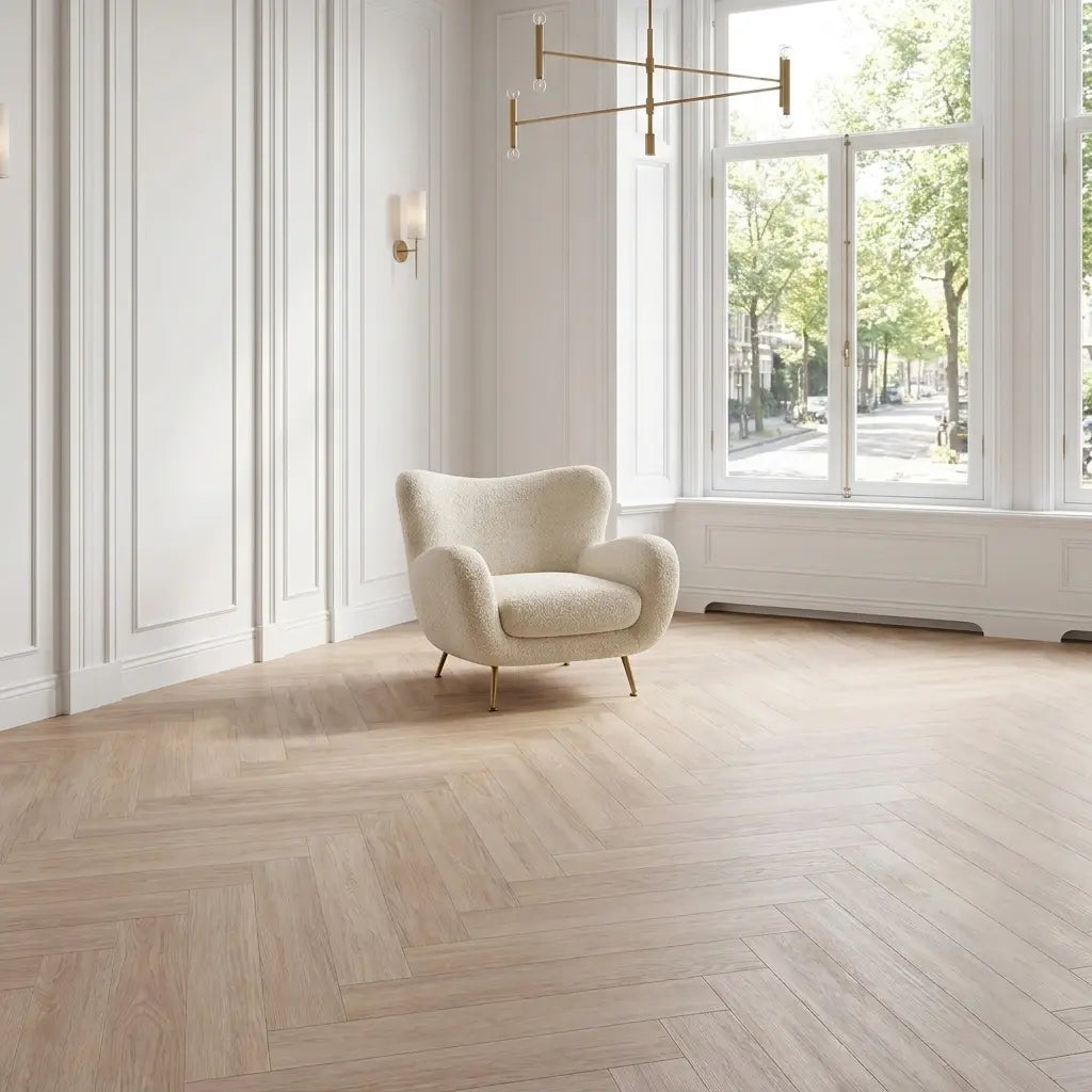 Dunea Visgraat Beige Oak Klik PVC Yarenza