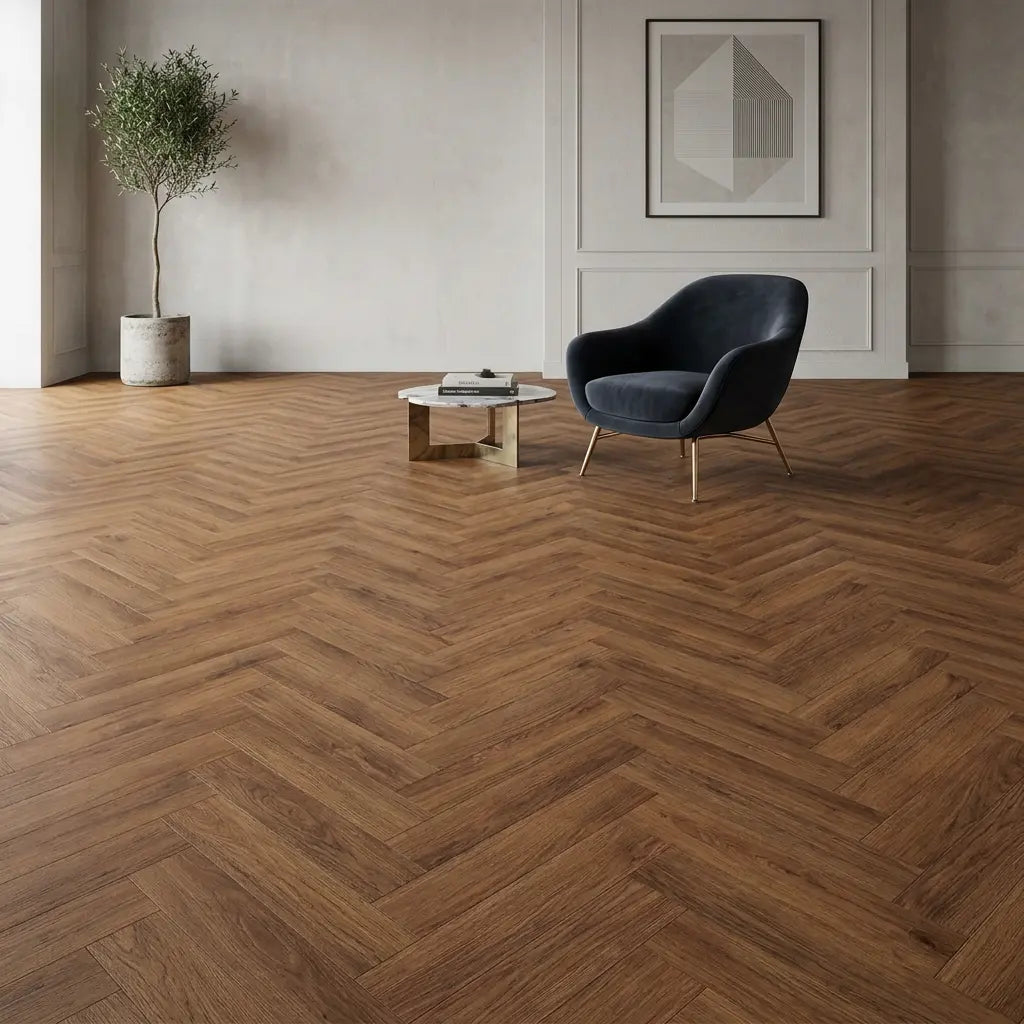 Dunea Visgraat Warm Oak Klik PVC Yarenza