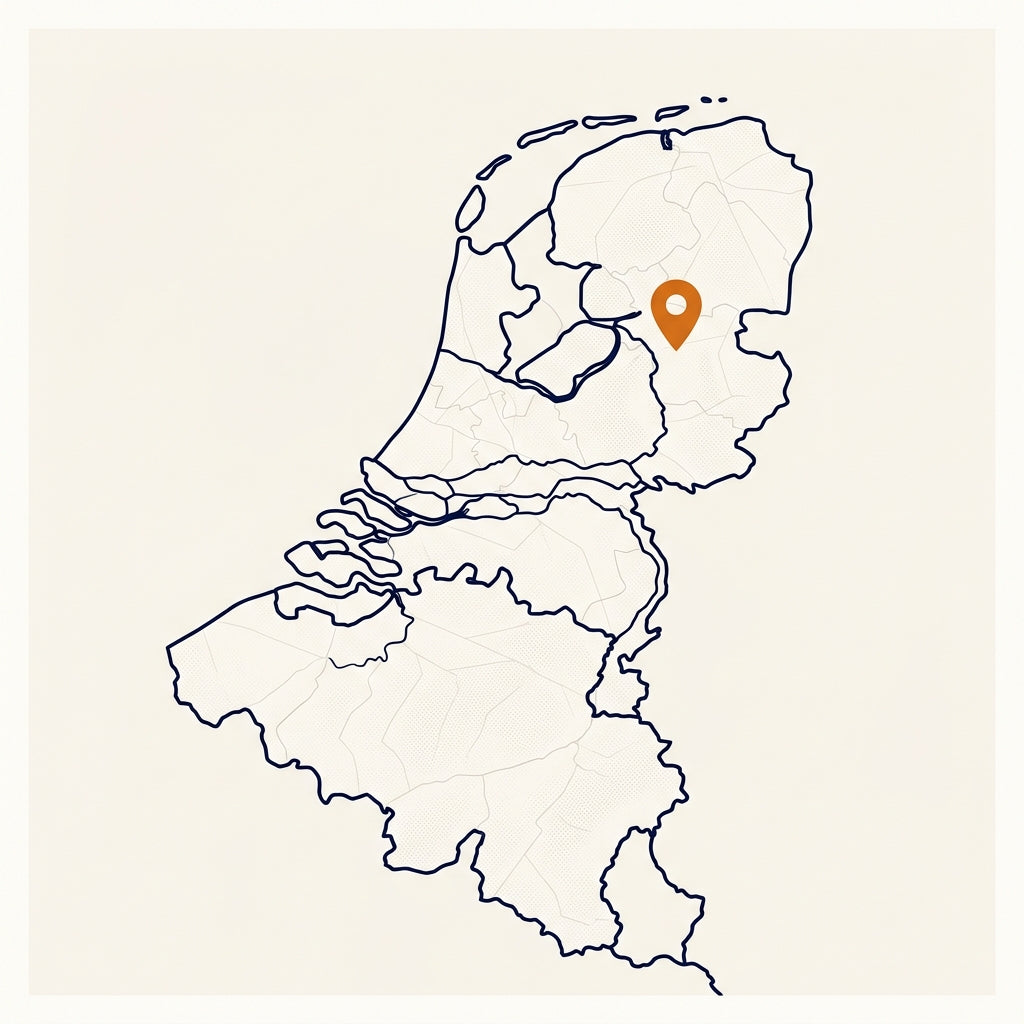 Kaart Nederland Nieuwleusen distributiecentrum