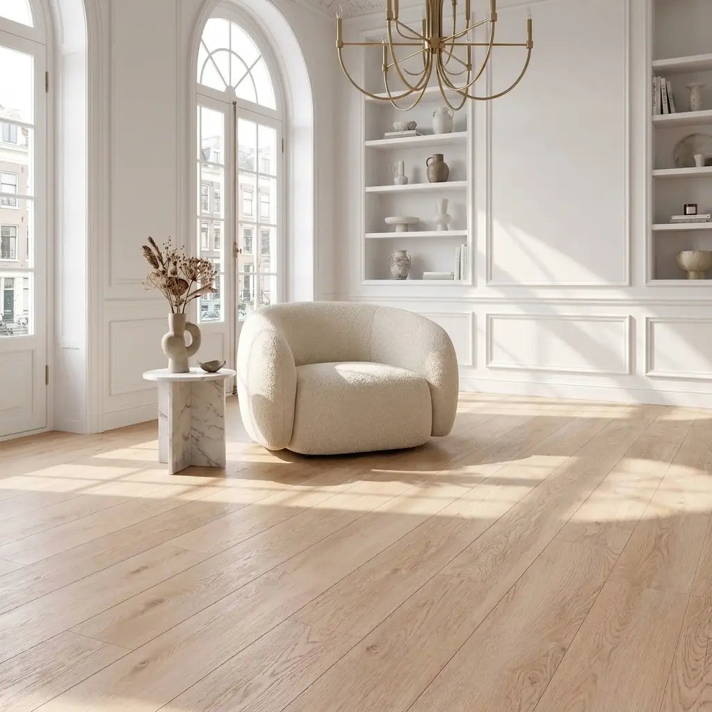 Natura Rechte Plank Light Oak Click PVC Yarenza