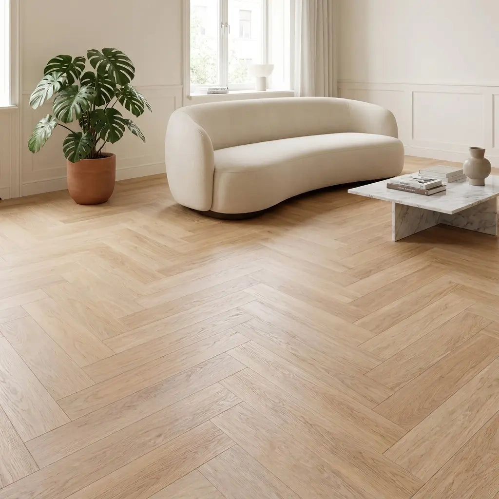 Natura Visgraat Light Oak Klik PVC Yarenza