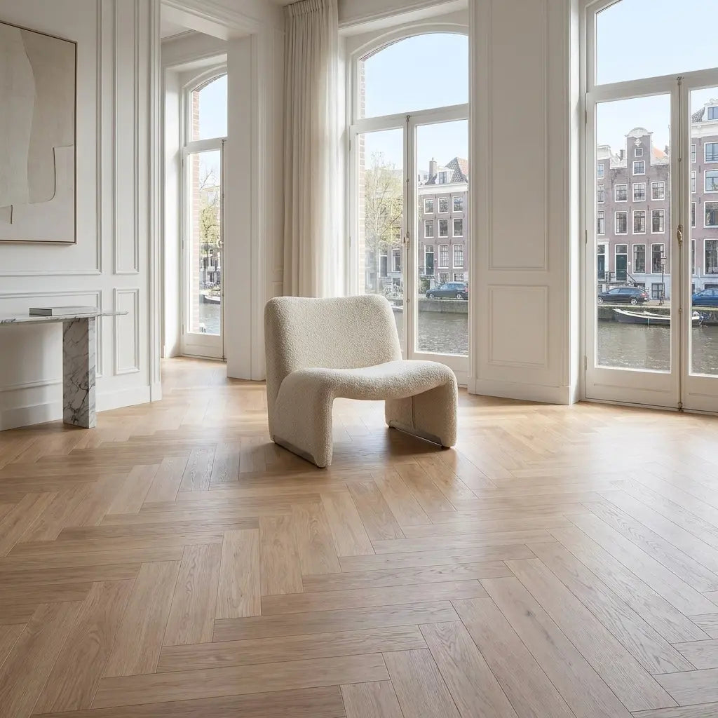 Natura Visgraat Warm Oak Klik PVC Yarenza