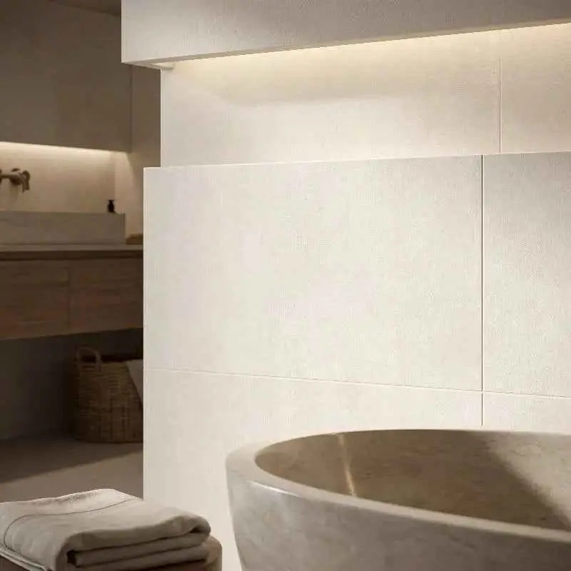 Spilos White 60x120 Keramische Tegel Vloer en Wand Gerectificeerd Porselein Geglazuurd